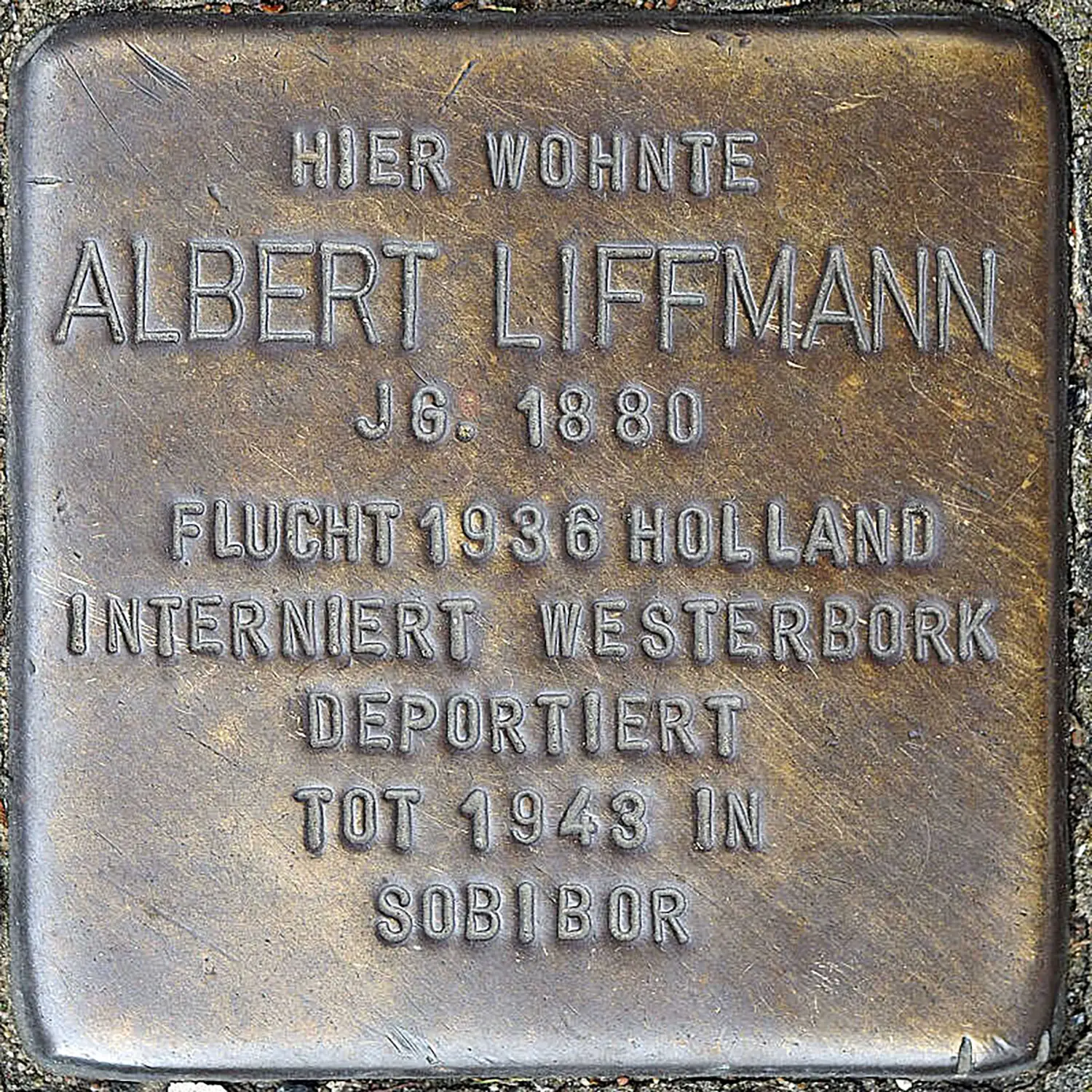 Stolperstein Albert Liffmann